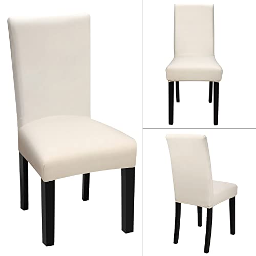 Fuloon 4 Pack Super Fit Stretch Removable Washable Short Dining Chair Protector Cover Seat Slipcover For Hotel thumb #3