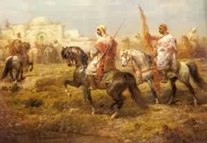 Peinture à l'huile Arab Cavalry pour sublimer la décoration de votre salon