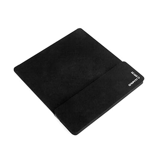 Grifiti Fat Mouse Wrist Pad 12 Jumbo Size Mouse Pad for Mice, Keypads, Numberpads, Trackpads, Trackballs, Adding Machines, Printing Calculators (Black Nylon)
