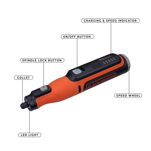 BLACK+DECKER Store BLACK+DECKER BCRT8K35-B1 8V Cordless Rotary Tool - Image 4