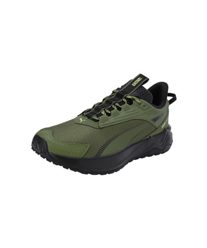 PUMA Unisex Road Running Shoe, Olive Green Black, 9 US Men