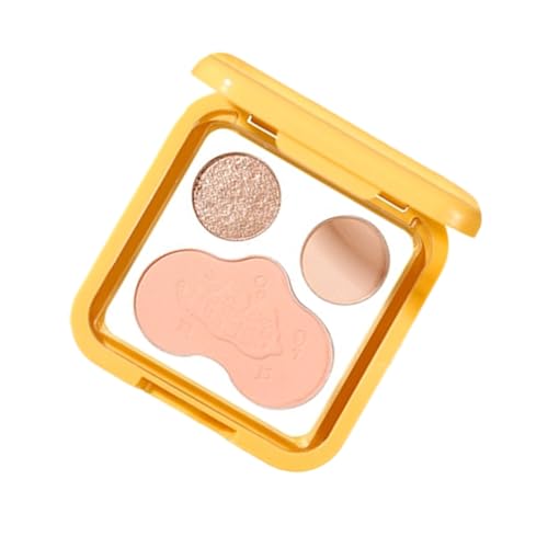 輪郭の蛍光ペンの赤面コンパクトナチュラルフィニッシュチークボーン定義マットブラウンシマーリングゴールド3シェードパレット自然から大胆なメイクアップカラーパレット