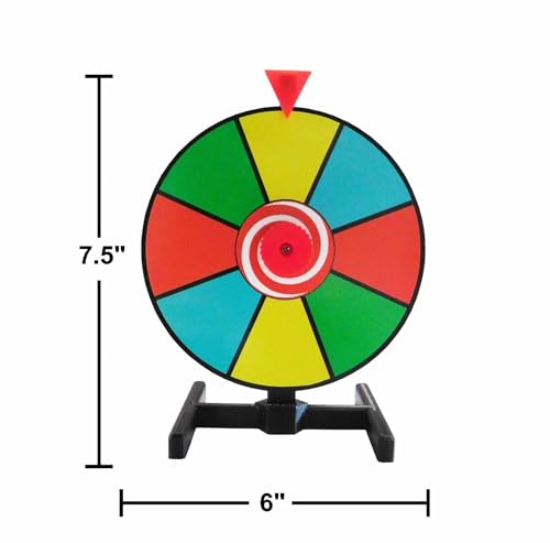 image for Prize Wheel Fun 6 Inch Dry Erase Spinning Prize Wheel with Desktop Sta