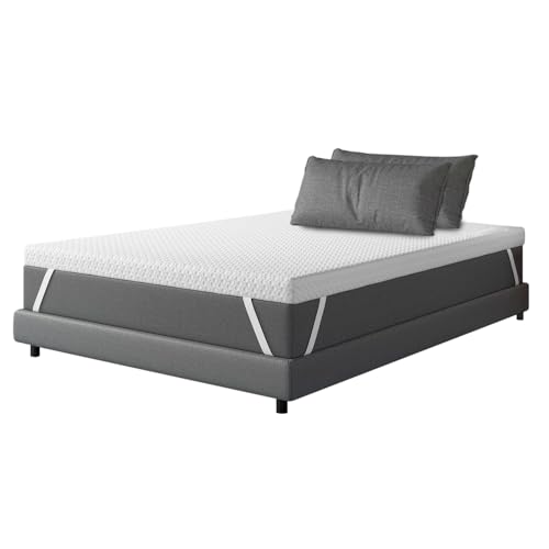 COLORDREAMS | Colchoneta Cubre Colchón Topper Individual 100x190x5 cm – Alto De 5 cm – Colchoneta con Memory Foam y Cool Gel – Sobrecama – Topper en...