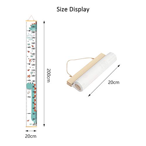 Matogle maatstaf kinderen waterdichte hoogte groeimeter canvas kinderen groeimeter, afneembaar en oprolbaar, muur hoogte… - Afbeelding 8