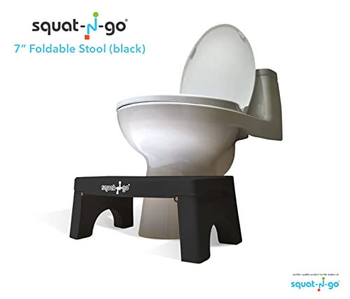 SQUAT-N-GO 7” Folding Squatting Stool | The Only Foldable Toilet Stool | Convenient and Compact – Great for Travel | Fits All Toilets, Folds for Easy Storage, Use in Any Bathroom | Black Color | - Thumbnail 6