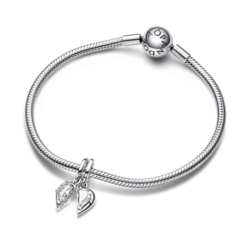 PANDORA Splittable Mother & Daughter Dangle Charm - Compatible with PANDORA Me & Moments - Gift for Women - Sterling Silver with Clear Cubic Zirconia - With Gift Box3