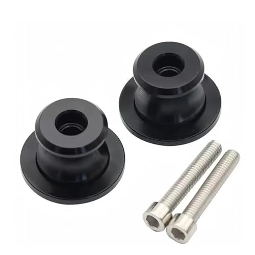 HYRHEV Schwingenspulen Für Ducati Monster 821 Panigale 899 959 1199 1299 SR Schwinge Spulen Slider Motorrad Hinten Stand Schraube Bolzen M6(Schwarz)