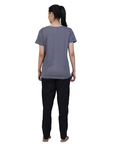 Image of Women's Premium Cotton Print Night Suits - Comfortable & Stylish Pajama Set with Pockets
