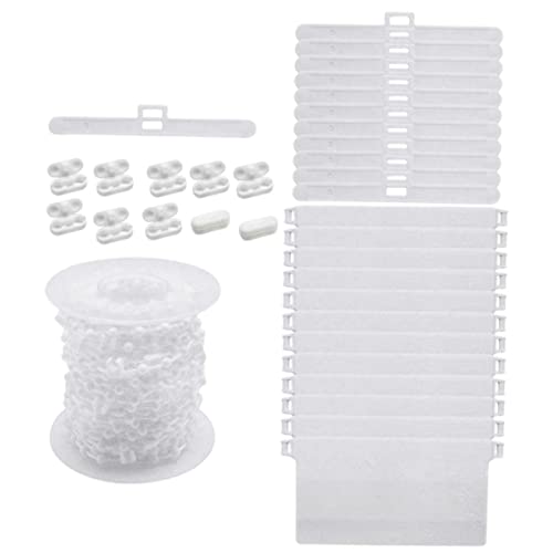 Garneck Romantic Blind Decor Bead Chain Weights for Vertical Blinds Blind Chain Set Connector Easy Install Kit