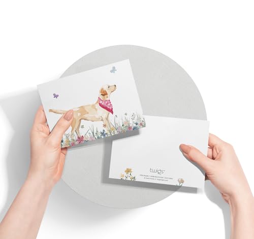 Image of Twigs Paper Labrador Retriever Thank You Cards, 12 Dog Note Cards