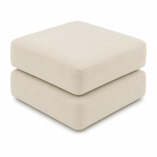 Image of Namdev Art's Velvet Sofa Cushion Cover Multi Color (Off-White, Pack of 2)