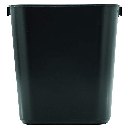 Rubbermaid Commercial Products Fg295500Bla Plastic Resin Deskside Wastebasket, 3.5 Gallon/13 Quart, Black, 4 Pack