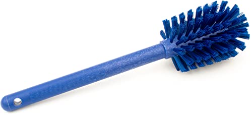 Image of SPARTA Large Water Bottle Brush Ideal for Wide-Mouth Jars, Bottles and Tumblers, Dishwashing Tool with Handle for Home and Commercial Kitchens, Plastic, 12 Inches, Blue