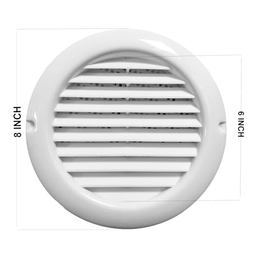 Image of Chimney Pipe Vent Cover 6 Inch /150mm for Kitchen Chimney Pipe Outer Vent Cover Cover /Ventilation Cap /Chimney Exhaust Pipe Cowl Cover White
