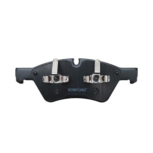Image of Detroit Axle - Front Brake Pads for Mercedes-Benz E350 E500 E550 GL320 GL350 GL450 GL550 ML320 ML350 ML450 ML500 ML550 R320 R350 R500, G55 AMG, Ceramic Brake Pads w /Hardware Replacement