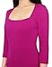 VFSHOW Womens Hot Pink Spring Fall Square Neck Work Office Business Casual Cocktail Party Bodycon Pencil Sheath Dress 9359 HPIK L