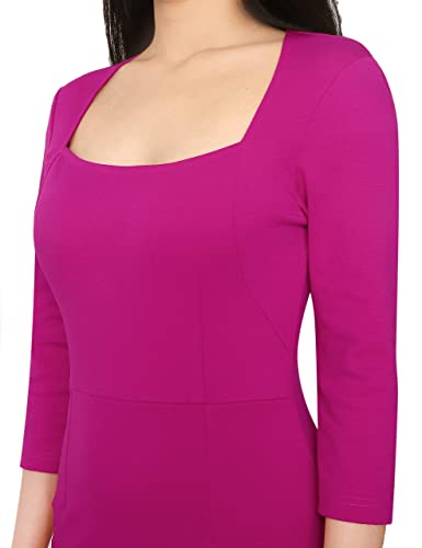 Image of VFSHOW Womens Vintage Square Neck Work Office Business Dress Elegant Casual Cocktail Party Church Bodycon Pencil Sheath Dress