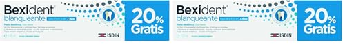 ISDIN Bexident Blanqueante Pasta dentífrica, Acción blanqueante y antimanchas con resultados en 7 días, Uso Diario, Pack ahorro 20% GRATIS