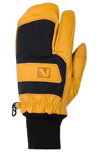 Flylow Maine Line Glove - Insulated Waterproof Ski & Snowboard 3-Finger Gloves - Black - Large