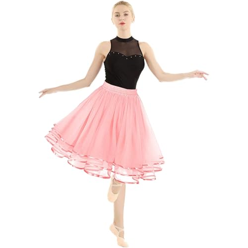 3 Layers Petticoat Girls Tutu Skirts, Puffy Tulle Ballet Crinoline Underskirts Half Slip for Toddler Girls Party Daily Wear4