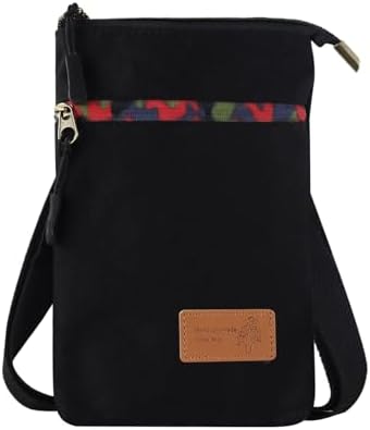 FuninCrea Bolso para teléfono móvil, bolso bandolera de lona para...