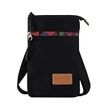 Correa de hombro suave: la bolsa bandolera pequeña viene con una correa de hombro suave que puede alcanzar una longitud máxima de aprox. 121 cm. La correa para el hombro es ajustable libremente y se puede llevar tanto sobre el hombro como transversalmente para satisfacer diferentes necesidades de transporte
