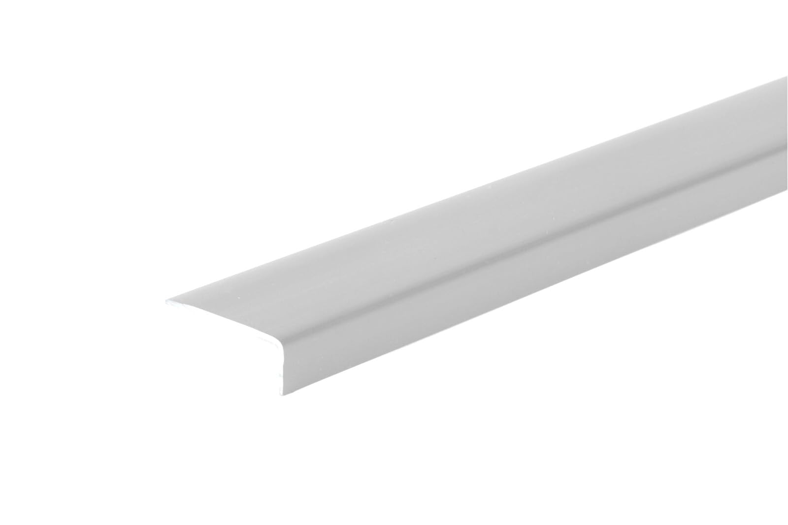 UNEQUAL Light Grey 2.5 Meter (98.42inch) Plastic PVC Corner 90° Angle Wall Corner Guard Edge Protector TMW Profiles (30x10 mm)