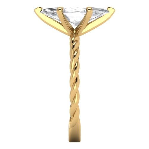 Clara Pucci 2 ctw Women's Engagement Ring | 18K Yellow Gold | 12x6mm Marquise Cut Moissanite Solitaire Anniversary Bridal Promise Ring3