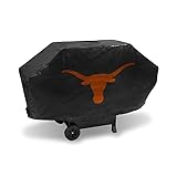 Rico Industries NCAA Texas Longhorns Black Deluxe Grill Cover Deluxe Vinyl Grill Cover - 68' Wide/Heavy Duty/Velcro Staps