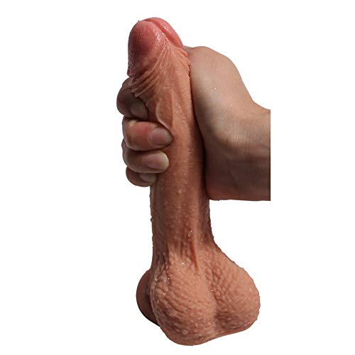 Realistico Doppio Strato Dildò 18cm con Ventosa Reale Pene Grande Cock Sessuali per Donna Punto g Massaggiatore