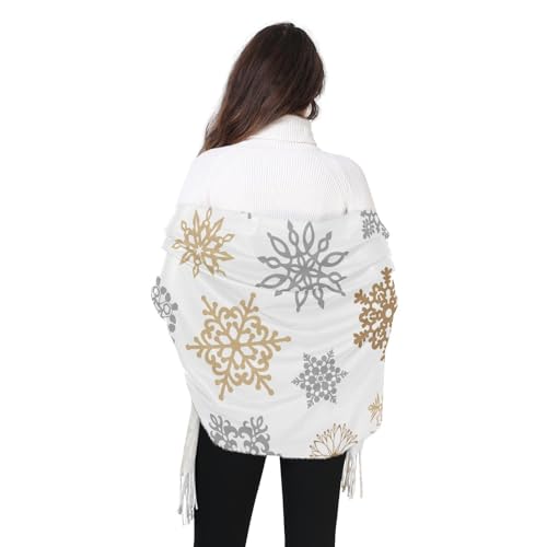 Wedding Pashmina Shawls Soft Scarf for Womens Gift Classic Warm Snowflake Cashmere Feel Wraps for Evening Dresses Wedding Lightweight2