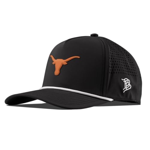 Branded Bills Officially Licensed x Texas Longhorns Curved 5 Panel Golf Hat for Men | Baseball Cap Black
