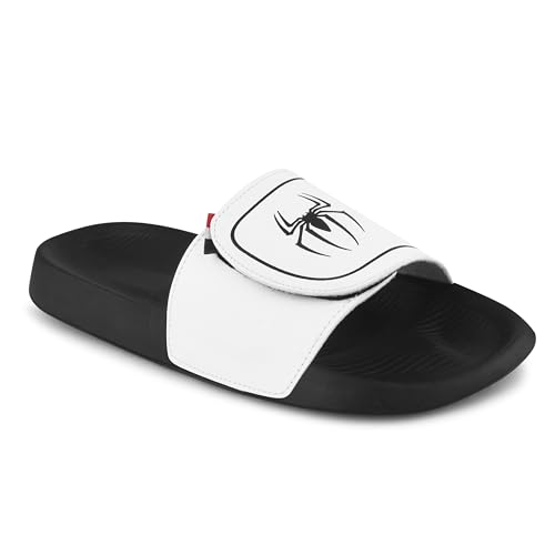 Image of PERY-PAO Sliders Mens White, Black, Grey Stylish Printed Flip Flop & Slippers