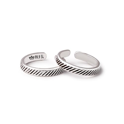 Image of Milan Jewellers 99.9% Pure Silver Toe Rings | Womens | Certified | Stamped (Pure Chandi Bhichiya)