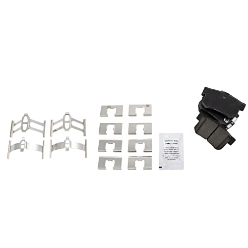 Image of TRQ Rear Brake Pad and Rotor Set Ceramic Calipers Compatible with 2006-2011 Honda Civic