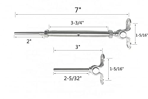 20 Pack Cable Railing Hardware,180° Adjustable T-316 Stainless