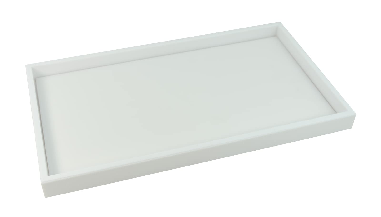 Box Displays Tray With White Leatherette Display Pad One Inch Deep White Leatherette Display Tray With A Choice Of Velvet Or Leatherette Presentation Pad (Tray With White Leatherette Display Pad)