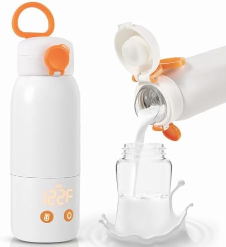 2 Mins Fast Heating, Portable Bottle Warmer for Travel, 12 Ounces On the Go
