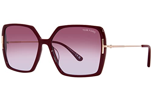 Tom Ford Joanna TF1039 69Z Sunglasses Women's Shiny Bordeaux/Red Gradient 59mm
