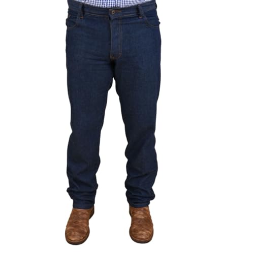 Calça Jeans Masculina Tradicional Corte Reto Resistente Linha Premium (BR, Cintura, 50, Slim, Regula