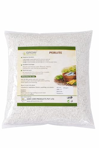 Image of Perlite for Plants | Horticulture Grade Soil Conditioner for Gardening, Terrace & Nursery | Improves Drainage & Aeration (250g)
