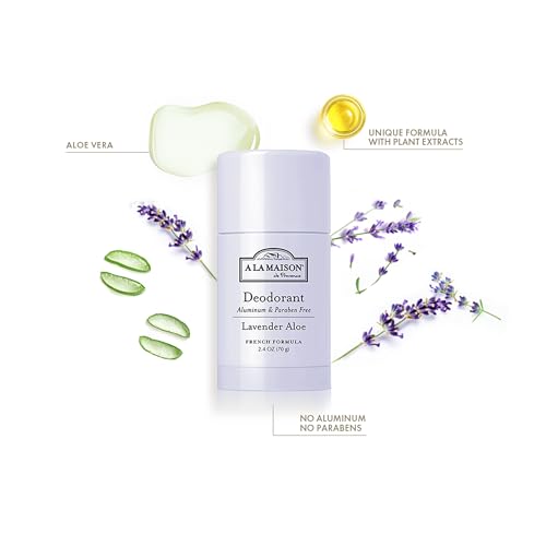 Image of A La Maison Lavender Aloe Deodorant Aluminum-Free Paraben-Free for Women, Men