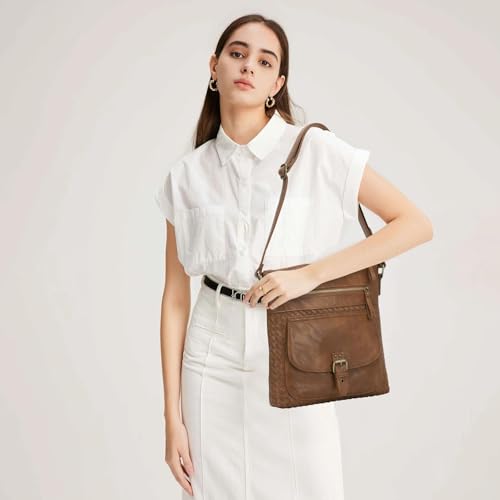 Image of KouLi Buir Crossbody Purses for Women - PU Leather Shoulder Handbags Sling Bag Crossboby Bags Medium Multi Pockets