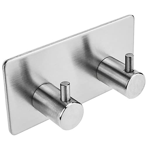 PRIME 2 Pezzi Portasalviette Cromati Per Asciugamani E Accappatoi - Gancio Appendiabiti A Manopola In Plastica Robusta, Adatto A Tubi Da 8 A 30 Mm - 2
