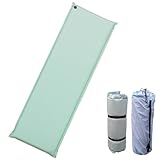 ごろ寝マット パステルカラー グリーン 昼寝 外でも使える 自動膨張 リバーシブル インフレーターマット 収納袋付き