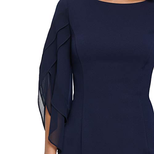 DKNY womens 3/4 Chiffon Sleeve Sheath Dress2