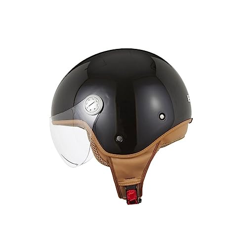 Casco jet homologado ECE R 22.06 EOLE ROAD en elegante negro brillante 5