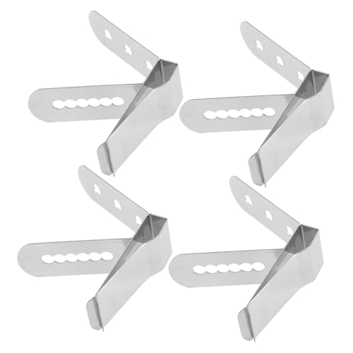 Abaodam Multi-Functional Thermometer Clip Set 4pcs Stainless Steel for Oven BBQ Easy to Attach Detach