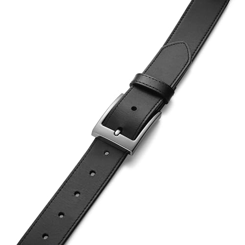 Image of MILORDE Men's Genuine Leather Dress Belt, Handmade, 100% Cow Leather, Fashion & Classic Designs for Work Business and Casual